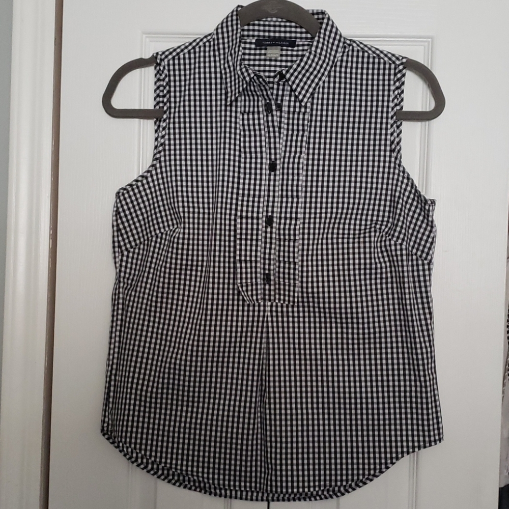 Tommy Hilfiger sleeveless black & white checkered